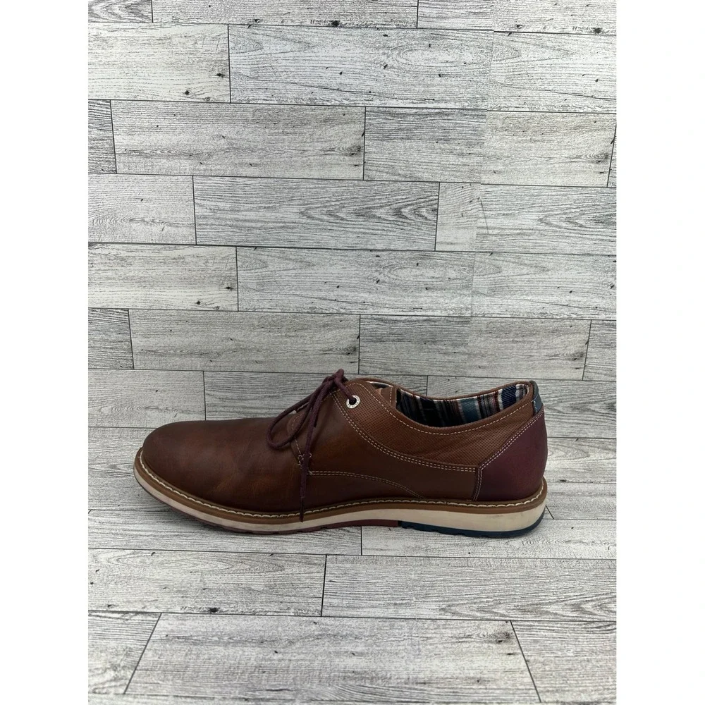Pikolinos Mens Brown‎ Leather Lace Up Dress Shoes Oxford Comfort Casual